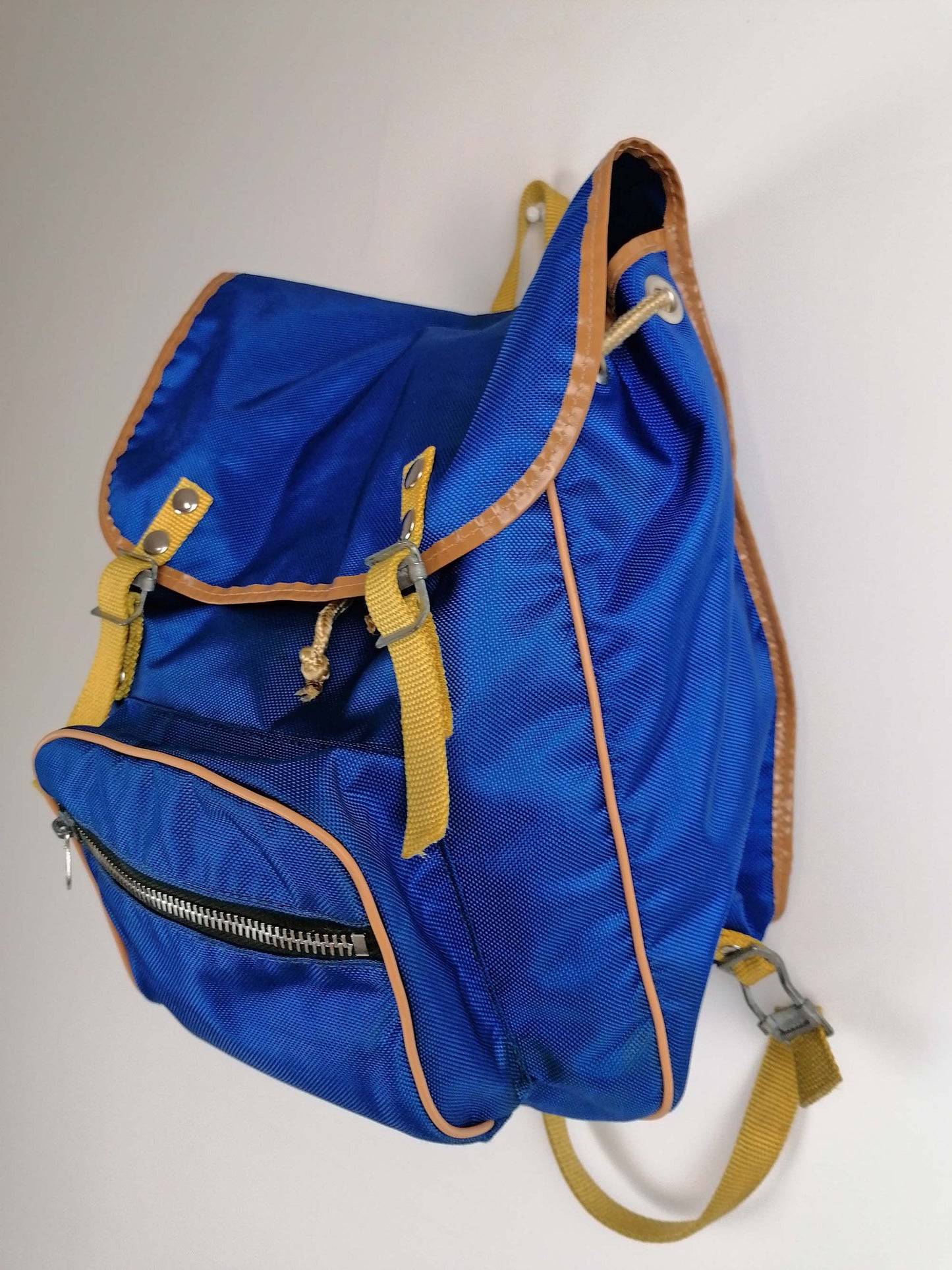 Vintage 70's Blue Nylon Small Backpack Rucksack