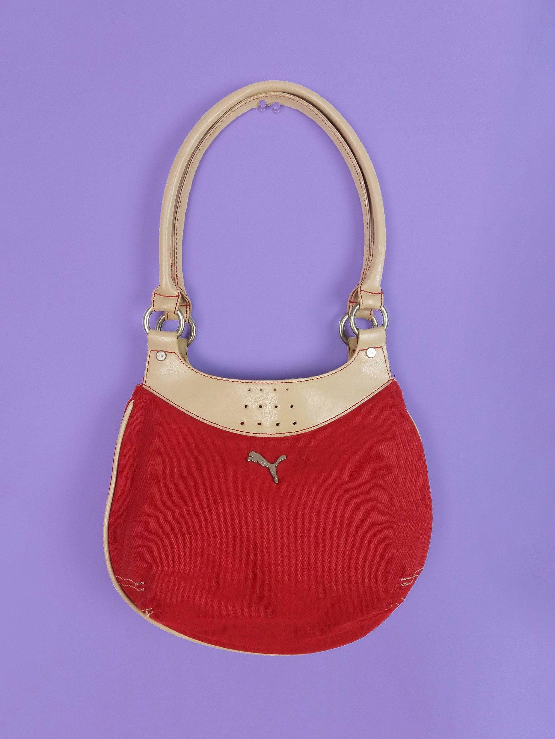 Y2K PUMA Shoulder Bag Red Canvas – SarraMurra