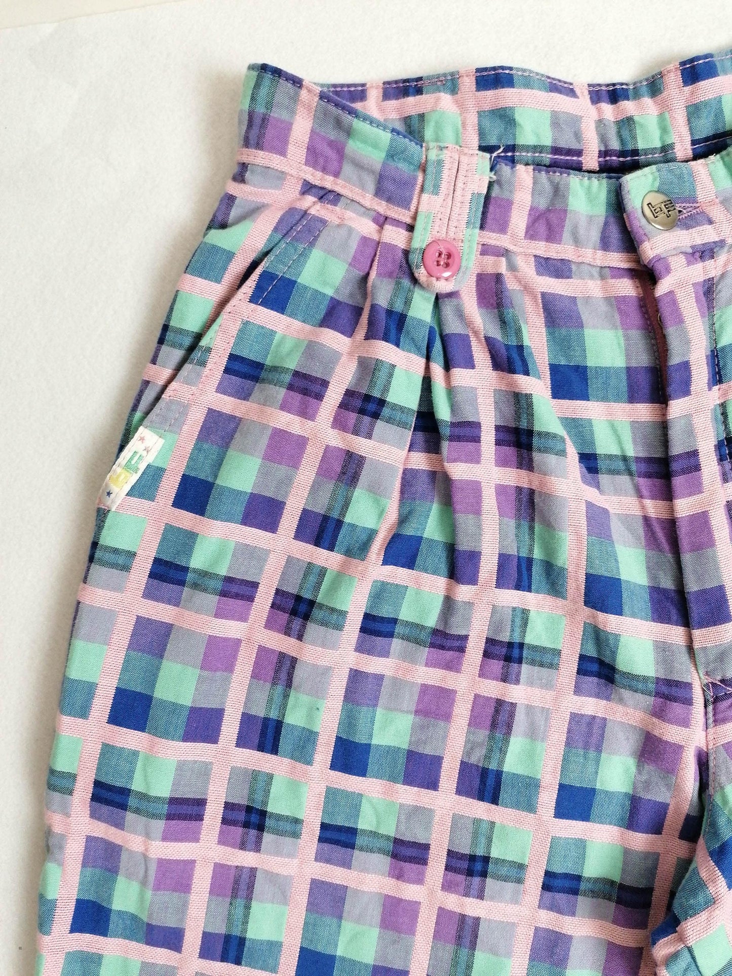 80's BARBARA FARBER High Waist Baggy Pants - size XS-S ( 23.5" waist)