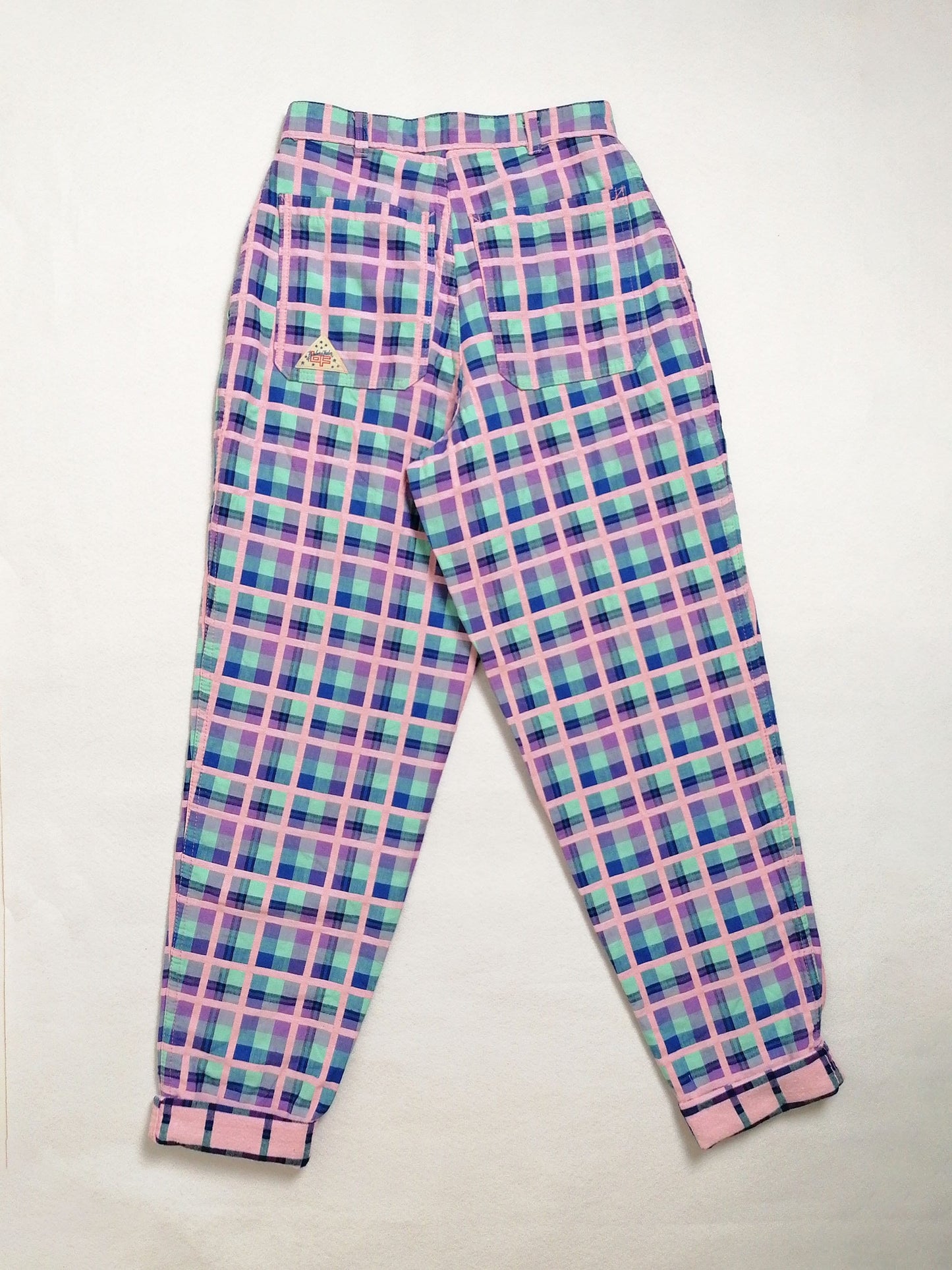 80's BARBARA FARBER High Waist Baggy Pants - size XS-S ( 23.5" waist)