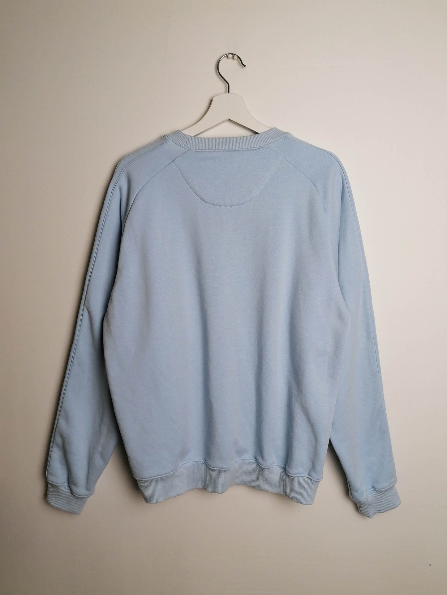 Y2K NIKE *Rare* Baby Blue Sweatshirt Crew Center Swoosh - size S- M / GB 39 - 41 / height 178 cm