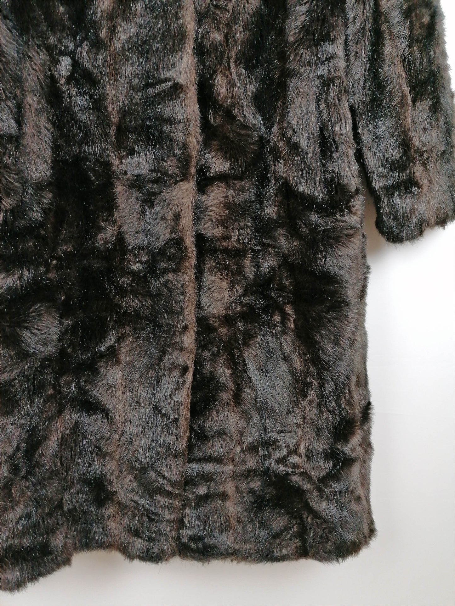 80's Faux Fur Long Coat Canada - size M / US 10