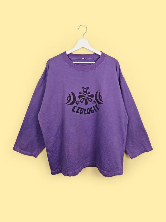 "Ecologie" Faded 80's Sweatshirt - size L