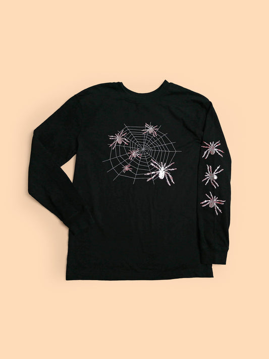 Sparkle Spiders Long Sleeve T-shirt ~ size M-L