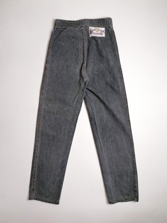 90's High Waist Jeans Charcoal - size XS