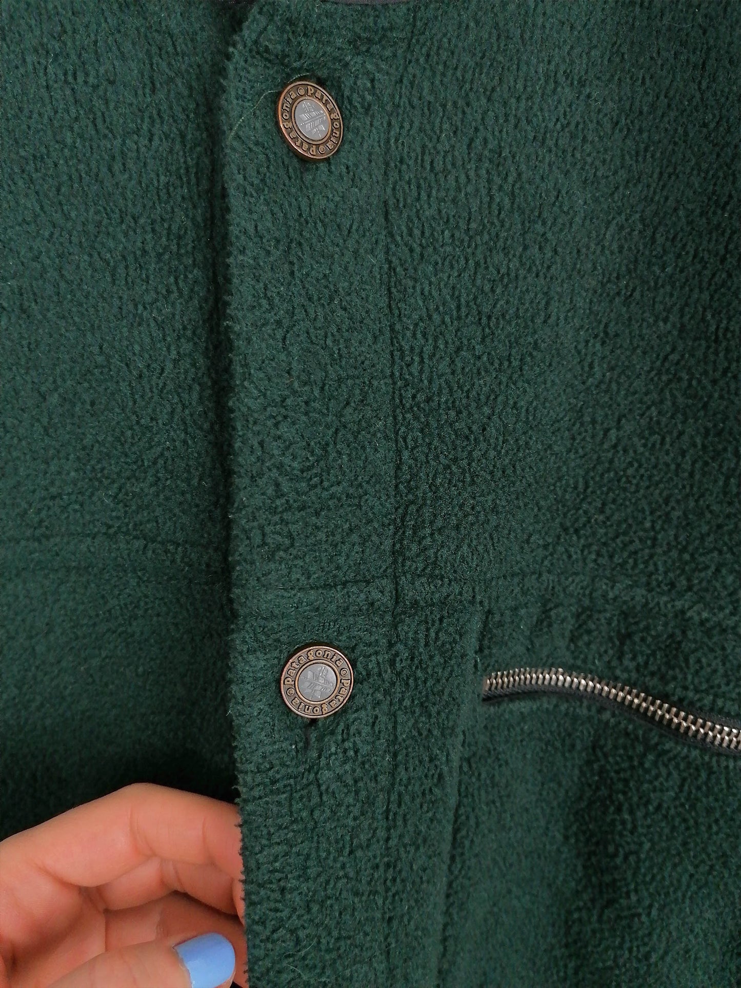 90's PATAGONIA Oversized Fleece Button Shirt- size L-XL