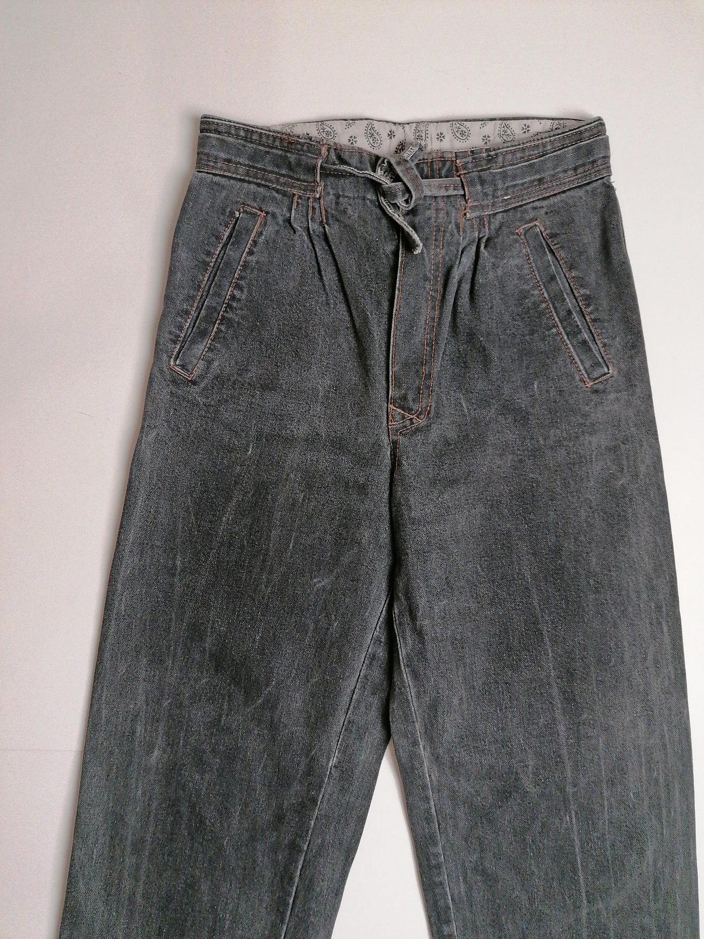 90's High Waist Jeans Charcoal - size XS