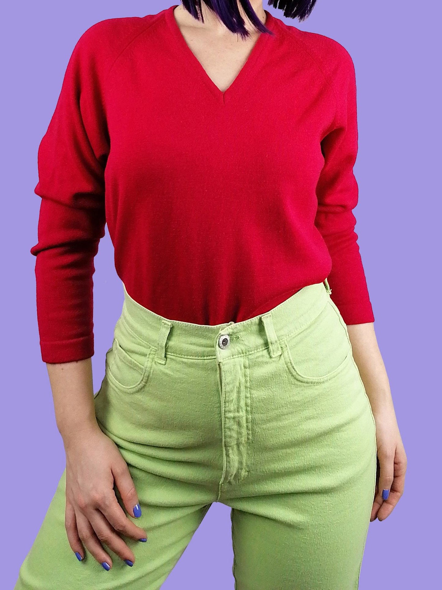 Virgin Wool Pink Sweater - size S-M