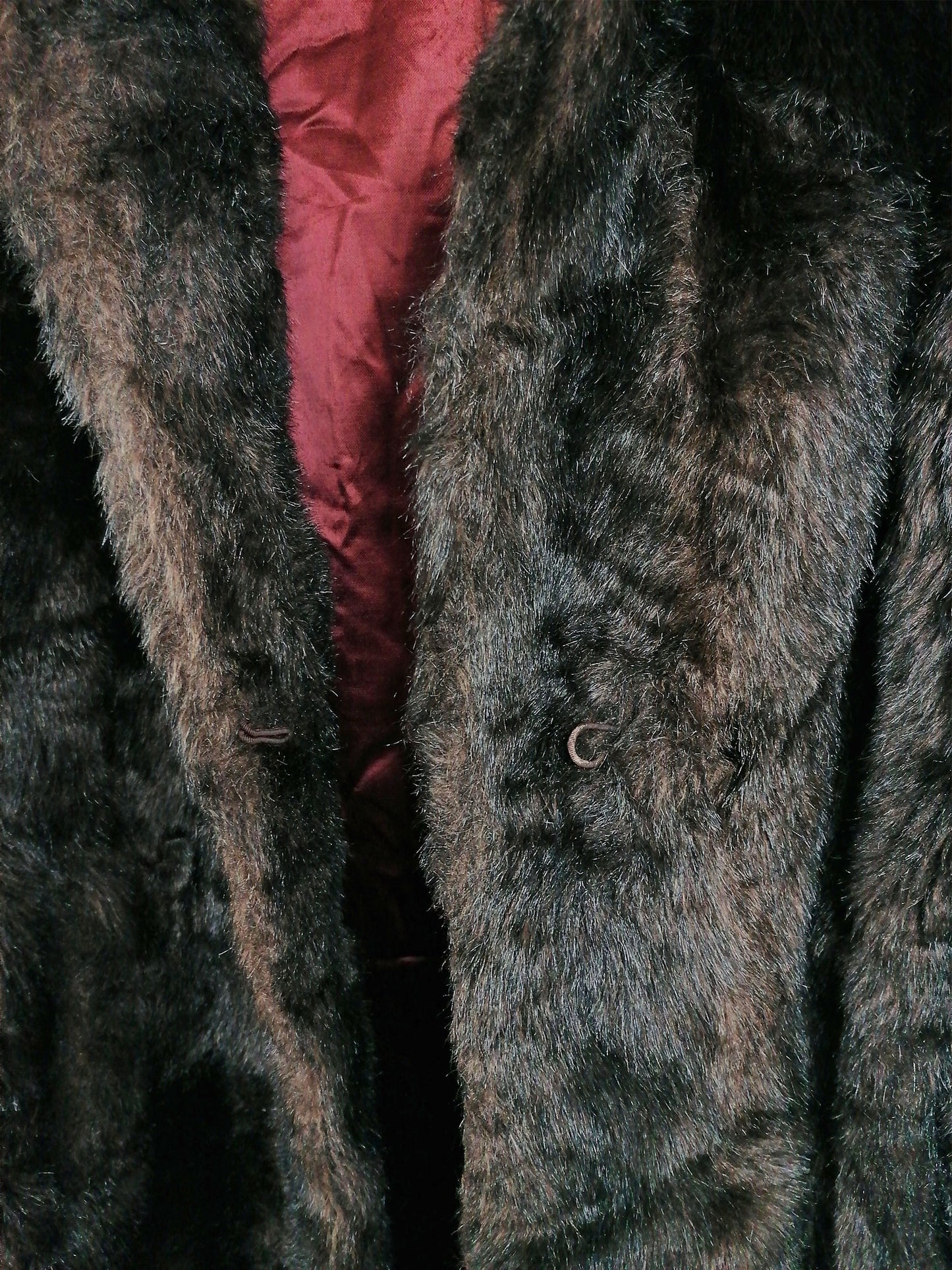 80's Faux Fur Long Coat Canada - size M / US 10
