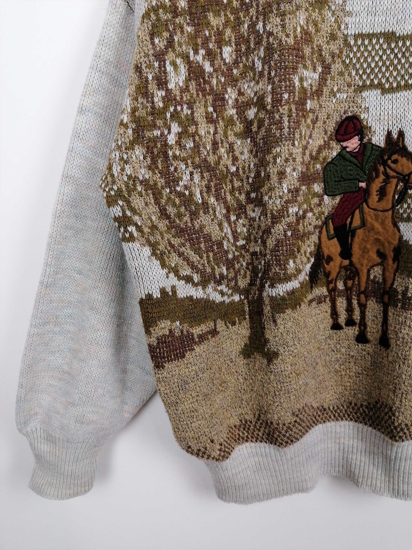 Vintage 80's 90's FISCHER Equestrian Retro Sweater Pullover - size M-L