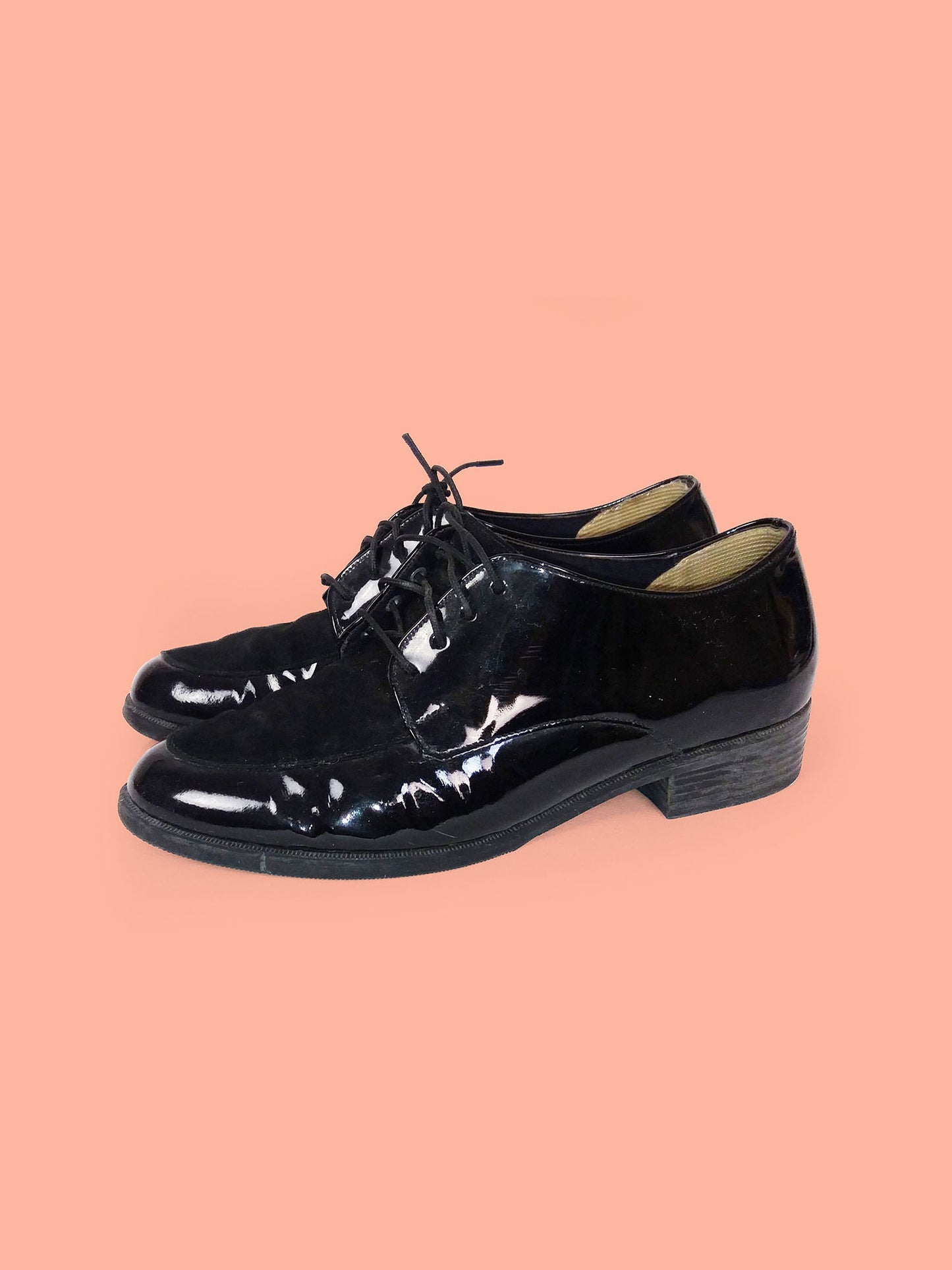 90's MUNRO Sport Shiny Oxford preppy Shoes  -  Size EU 37 / UK 4.5