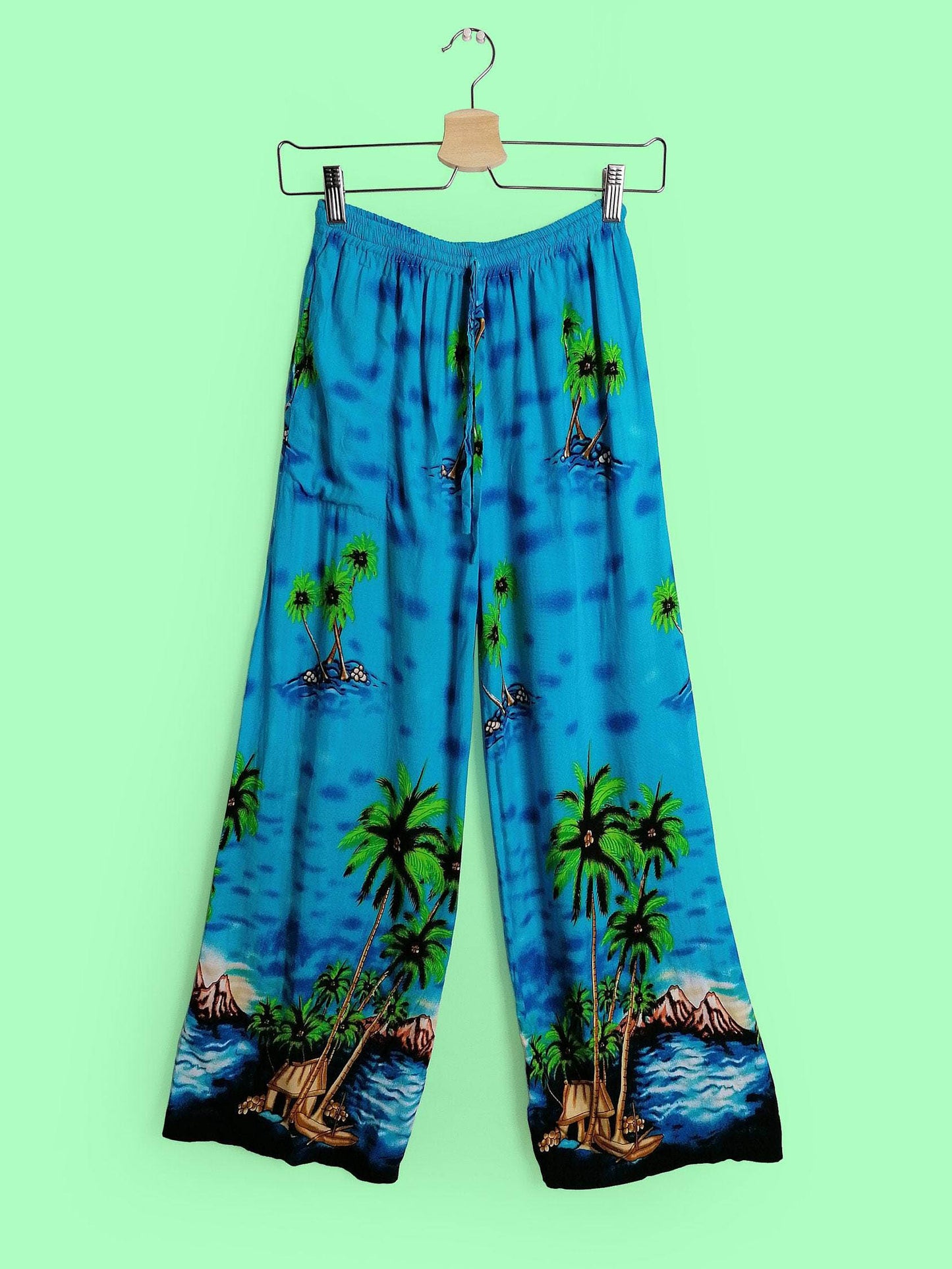 Palazzo Beach Pants Tropical Print - size XS-S