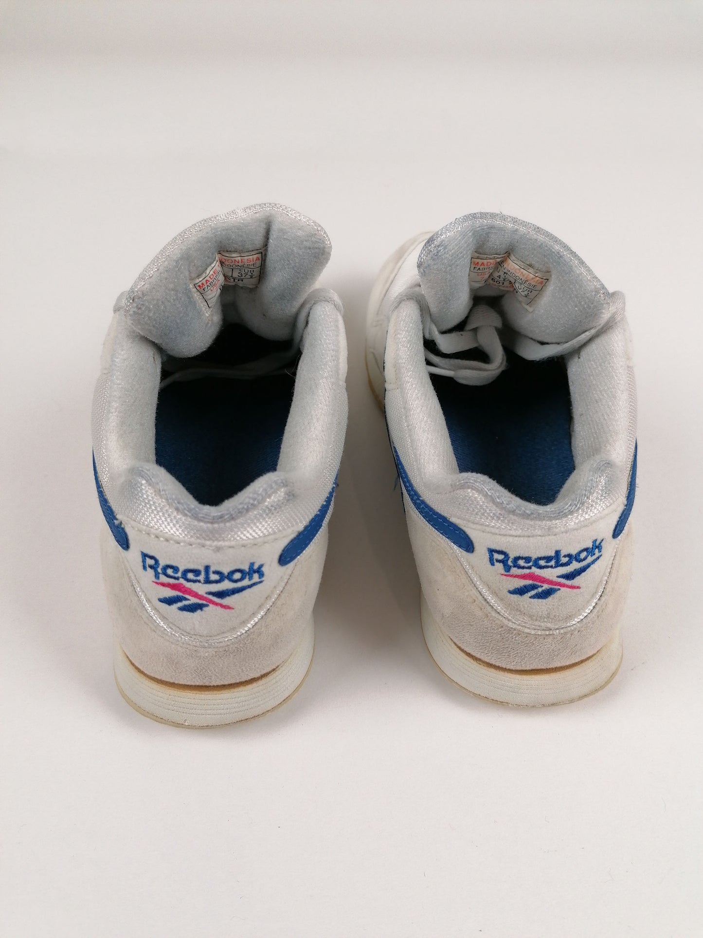 Vintage 90's REEBOK Classic Retro Sneakers White Nylon Trainers Women - size EU 37.5 / UK 4.5 / us 6.5