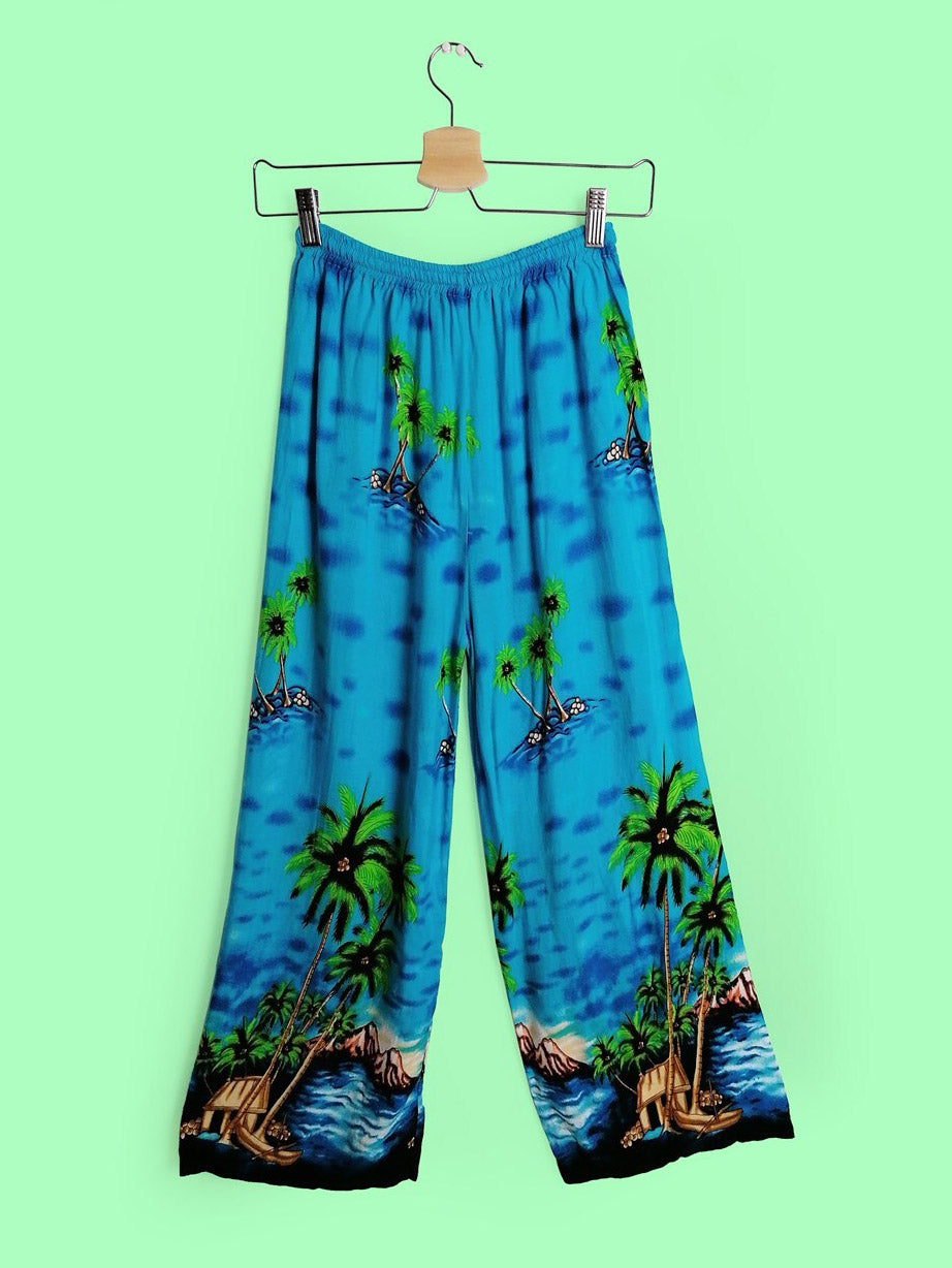 Palazzo Beach Pants Tropical Print - size XS-S