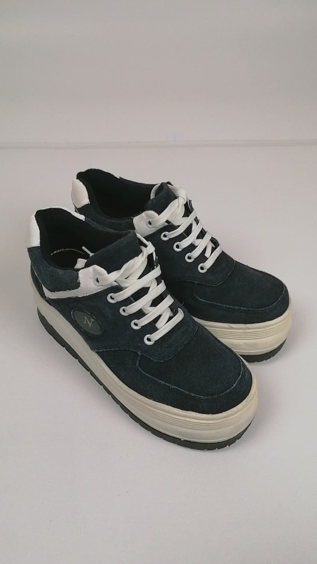 Vintage Bongo Chunky Platform Sneakers Shoes Y2k 90s Blue White Sz 7.5 |  eBay