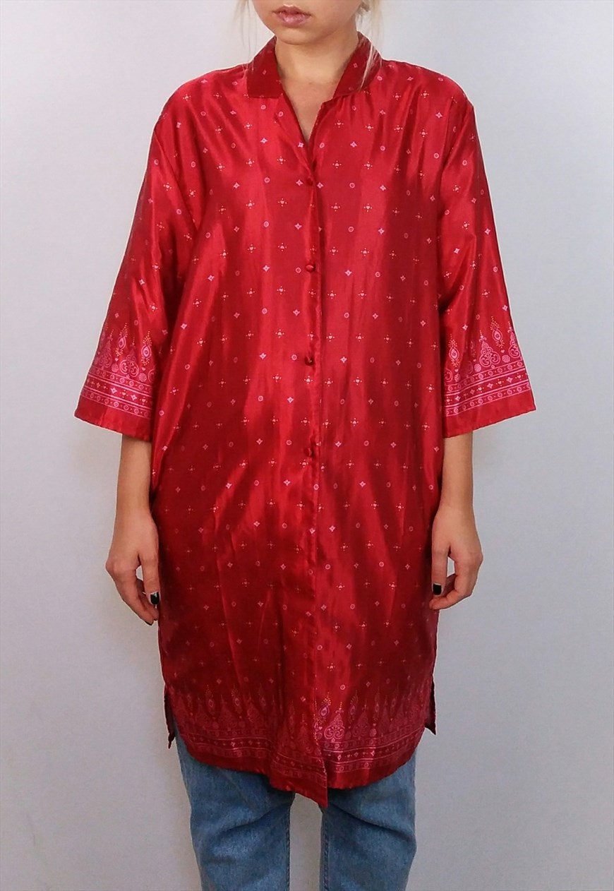 ISADORA Vintage 70's Style 3/4 Sleeves Night Gown
