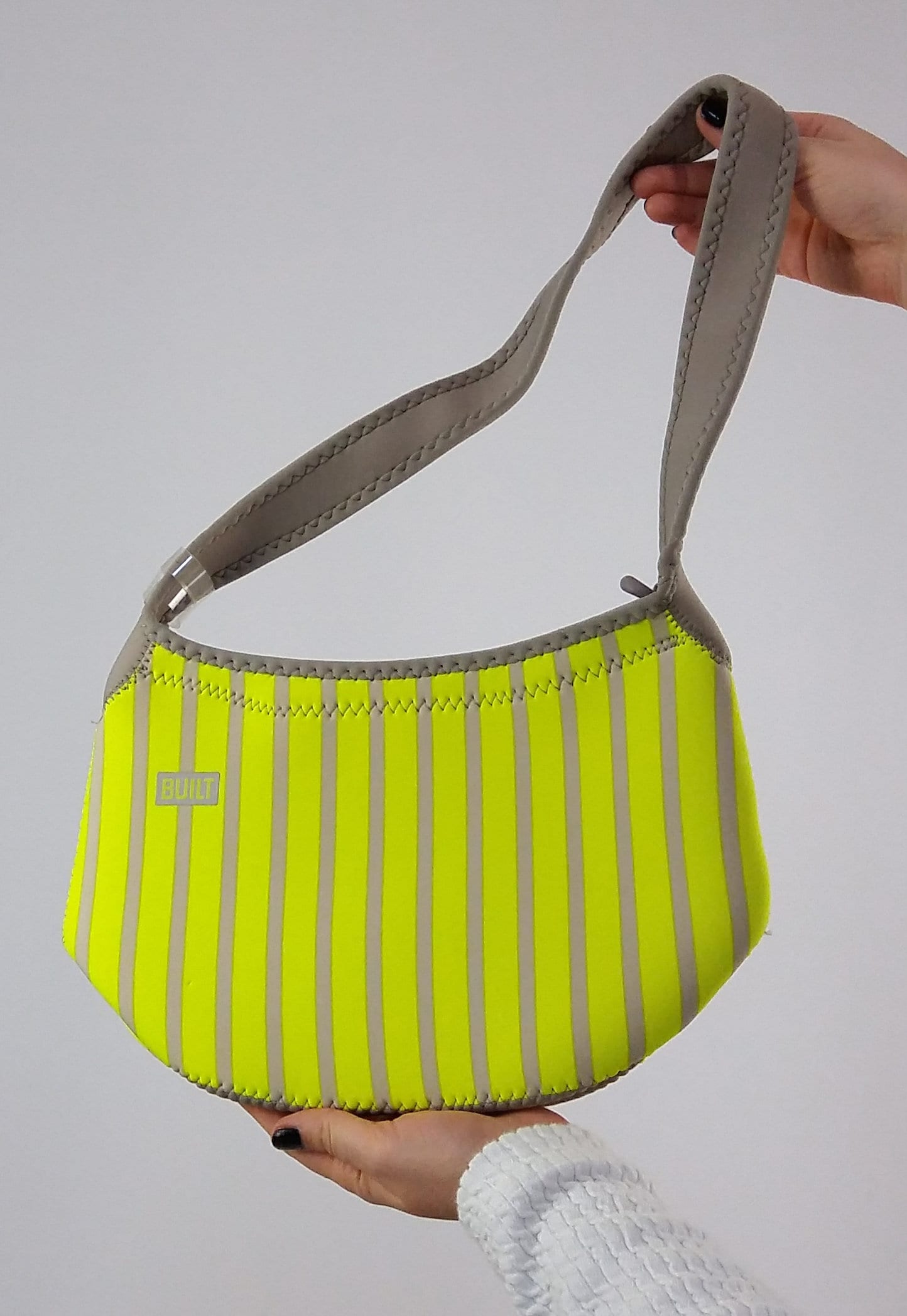 BUILT Neoprene Lunch Tote Bag Stripes Fluo Print