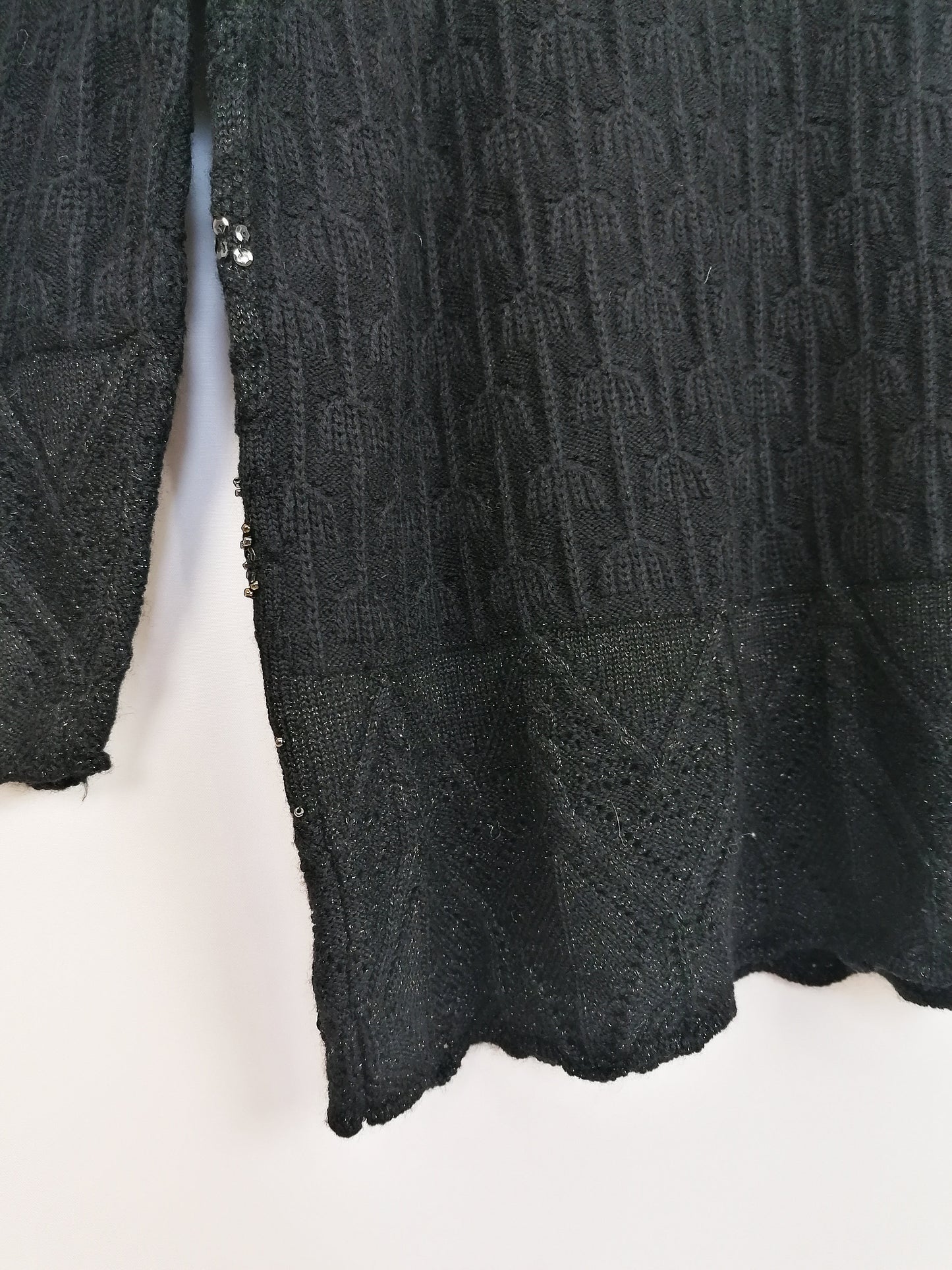 Vintage 90's LIZ CLAIBORNE Beaded Knit Sweater - size L