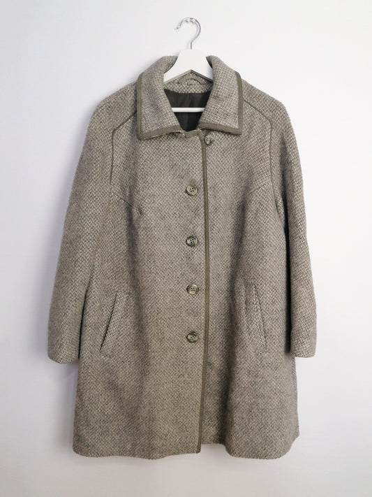 80's West Germany Pure New Wool Coat - size M-L