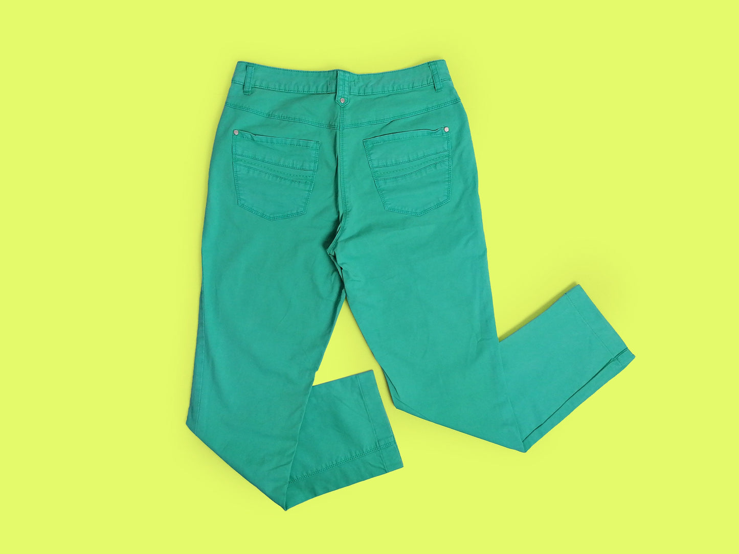 90's high-waist turquoise pants - size S-M