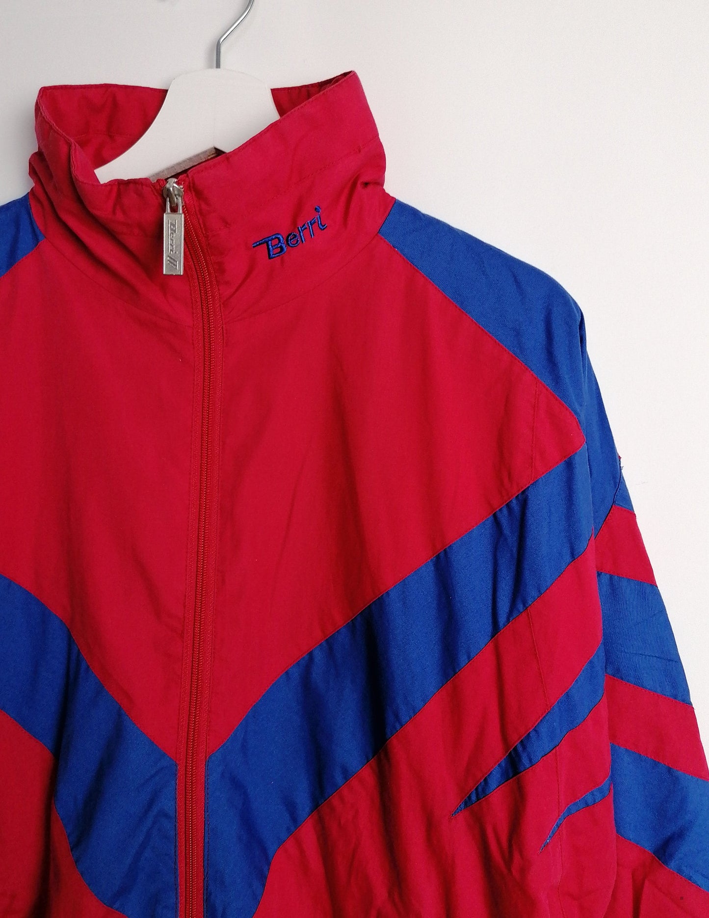 BERRI 90's Unisex Track Jacket Red and Blue - size S