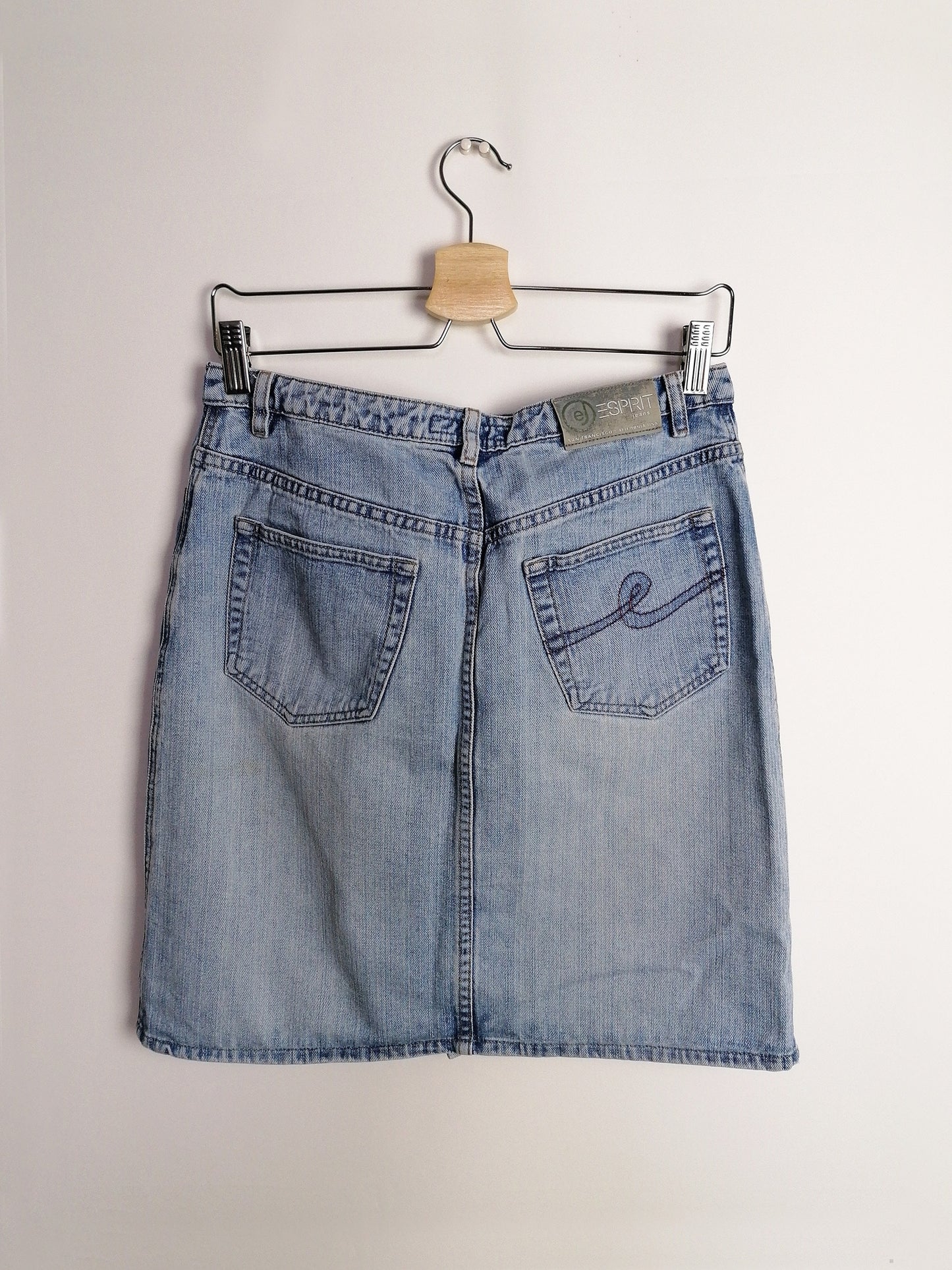 ESPRIT Denim Skirt Front Buttons ~ size M