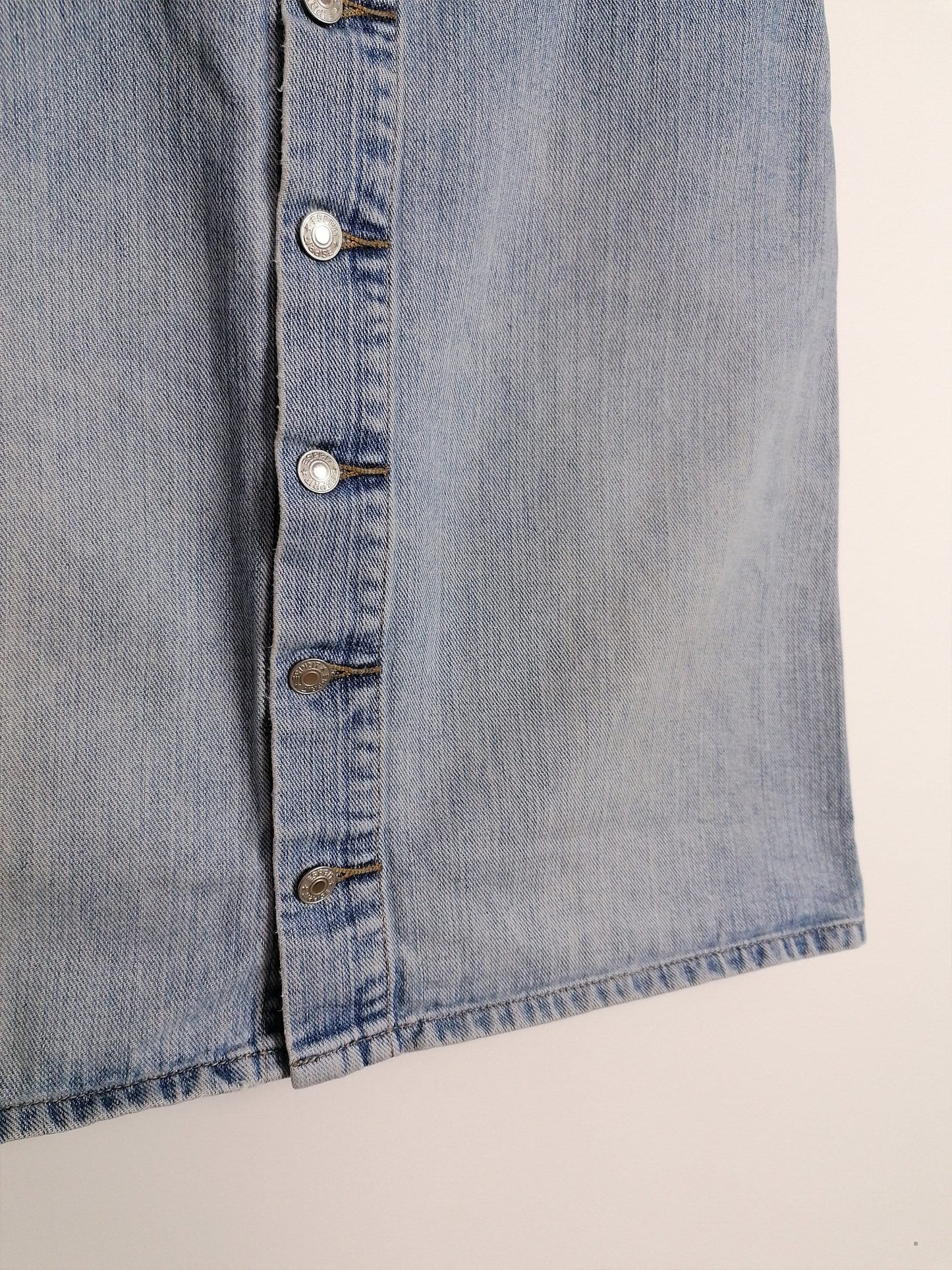 ESPRIT Denim Skirt Front Buttons ~ size M