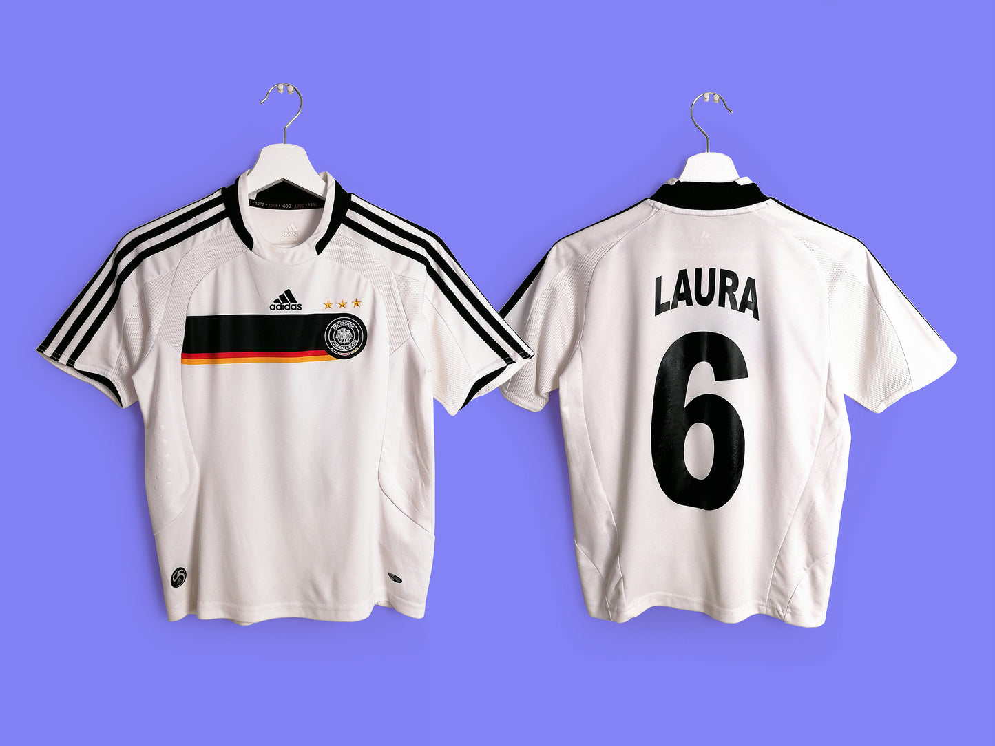 Y2K ADIDAS Deutschland Football T-shirt Kids 10 yrs ~ XS