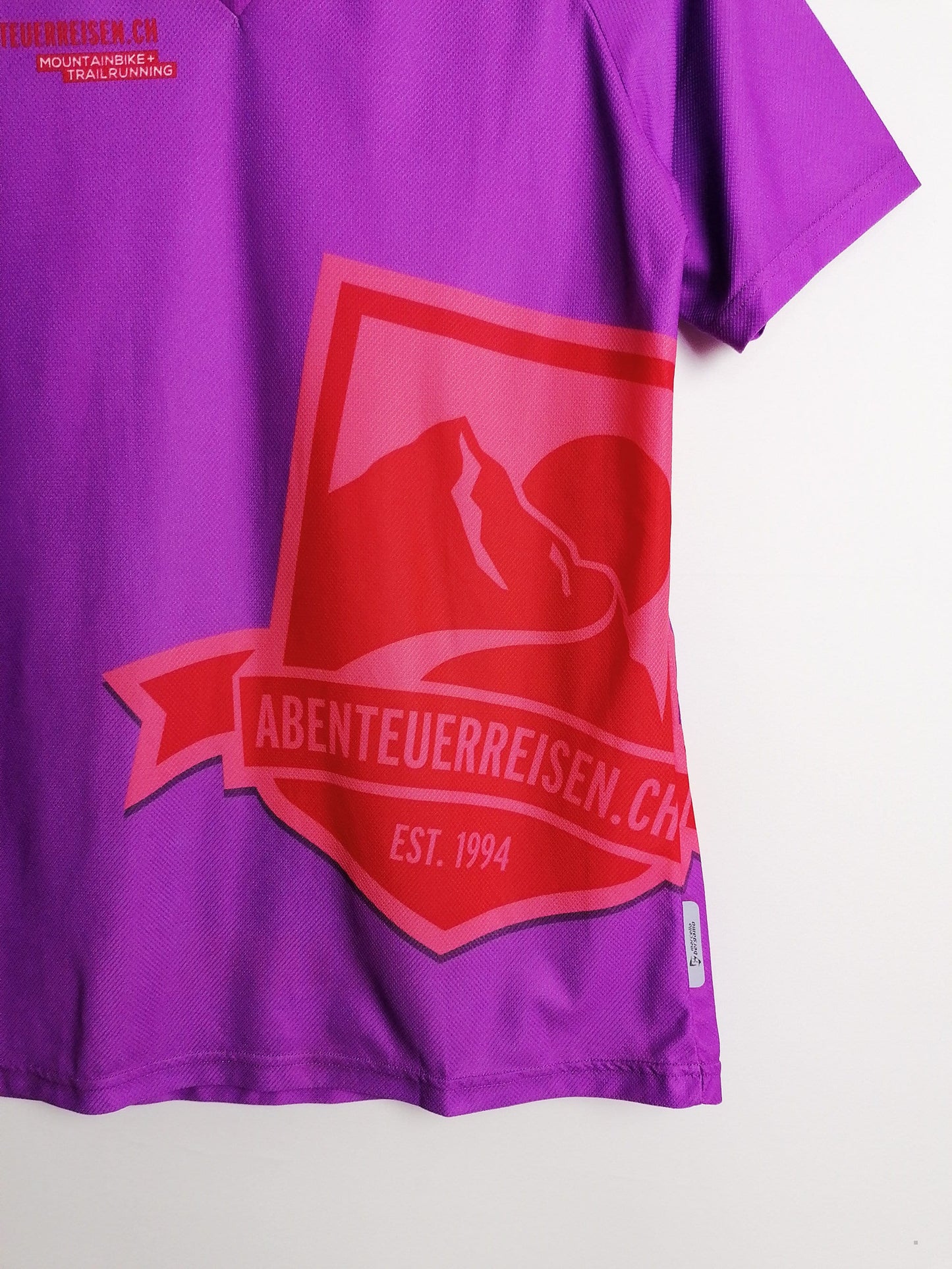 Purple Unisex Polyester Sports T-shirt Cycling Jersey