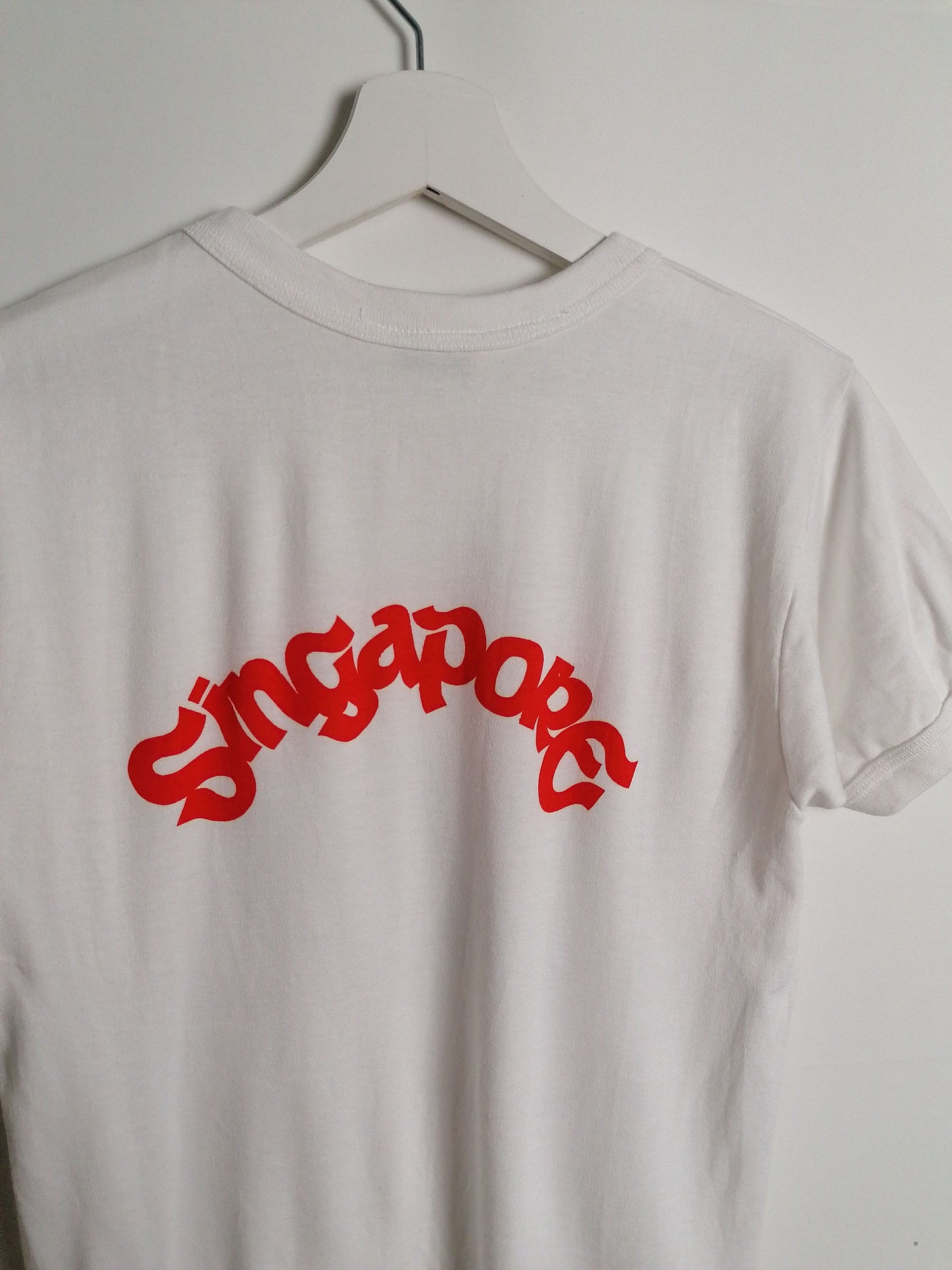 Vintage 80's 90's Singapore Ringer Single Stitch T-shirt - size S
