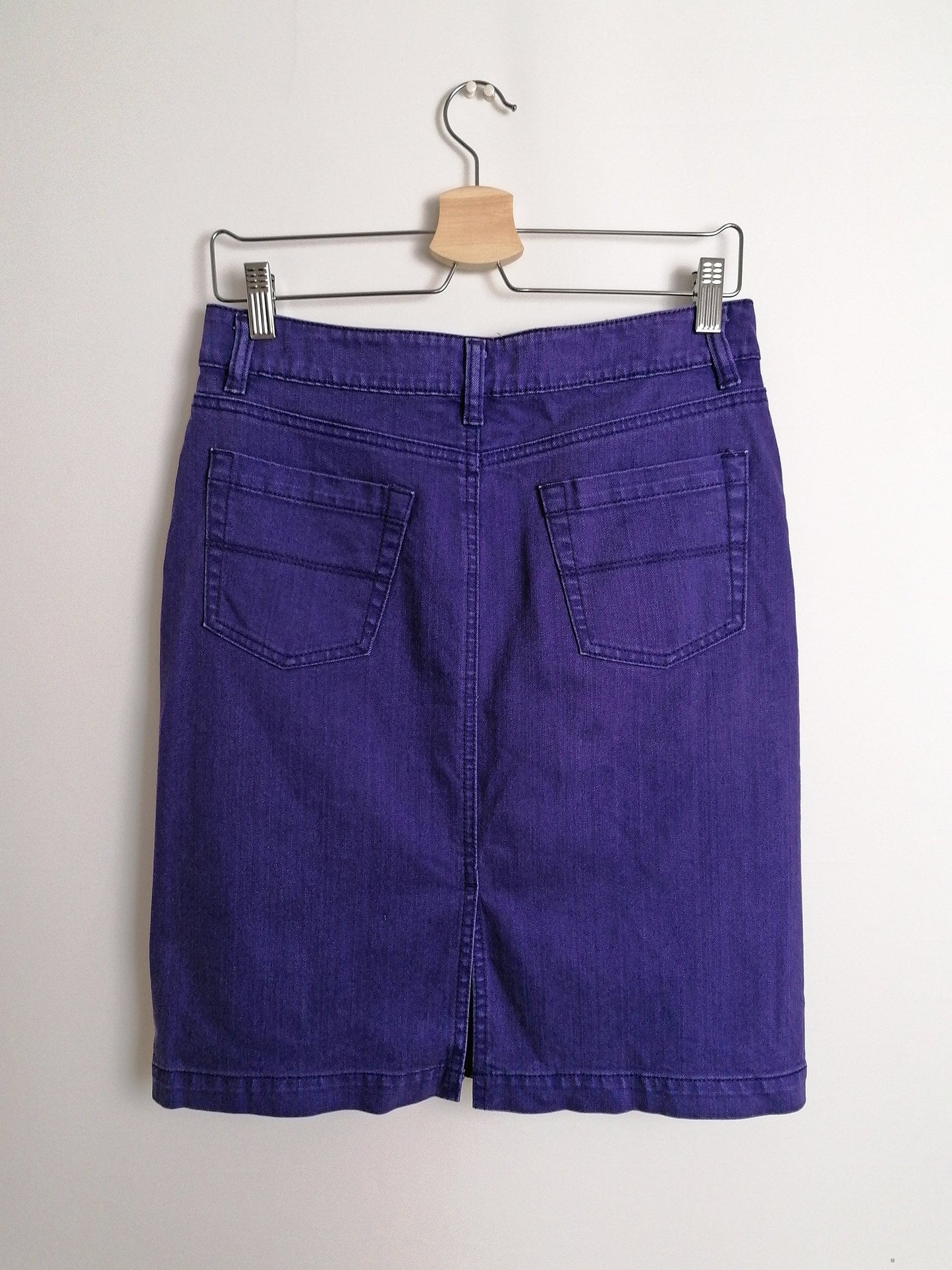 Y2K Purple Denim Pencil Skirt - size M - UK 12