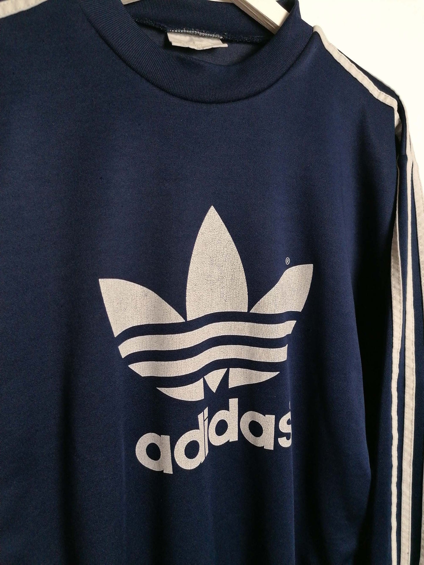 90's ADIDAS Originals Big Logo Trefoil Polyester Sweatshirt - size S / D4