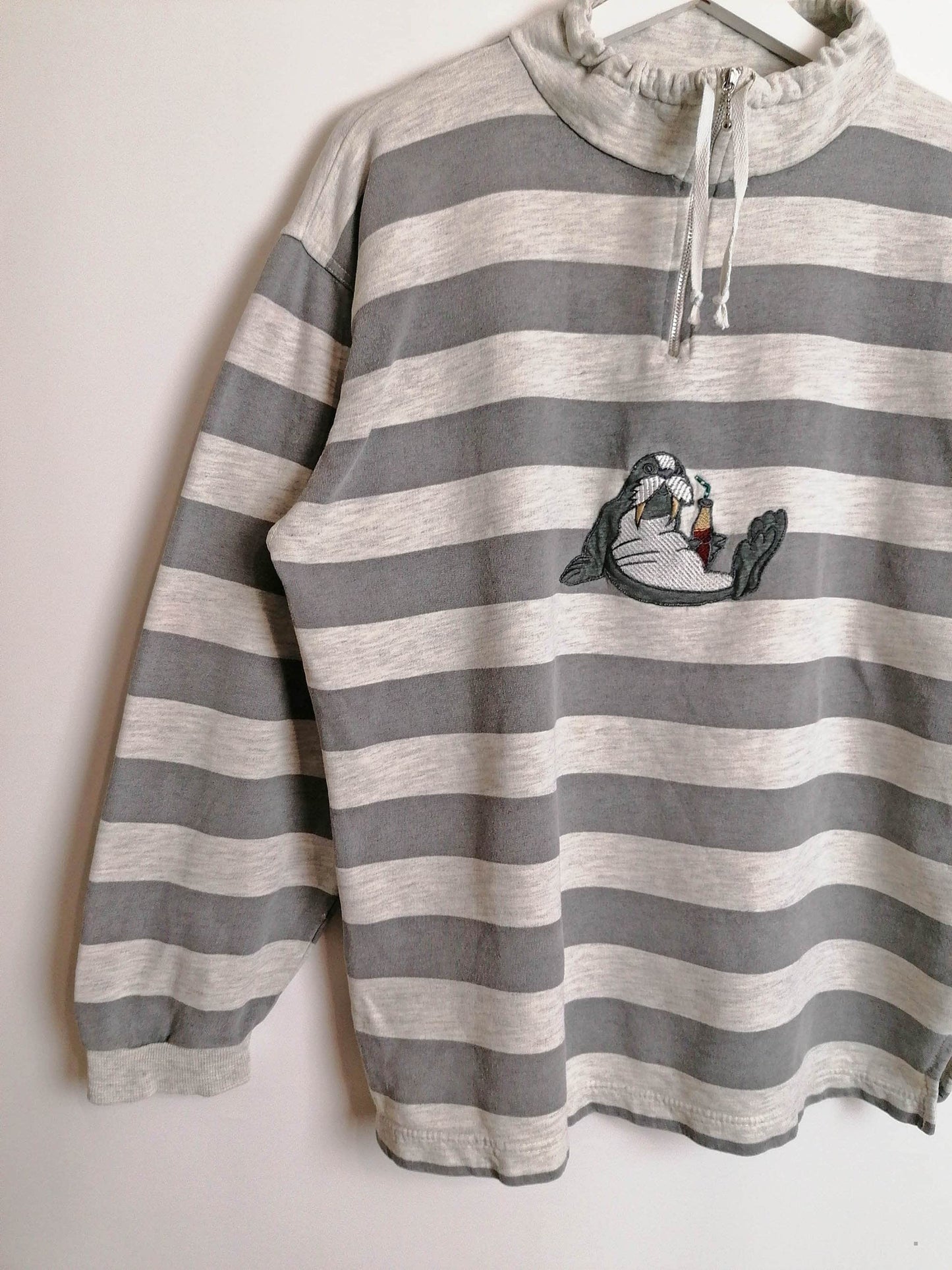 Walrus Novelty Patch Sweatshirt  - size S-M