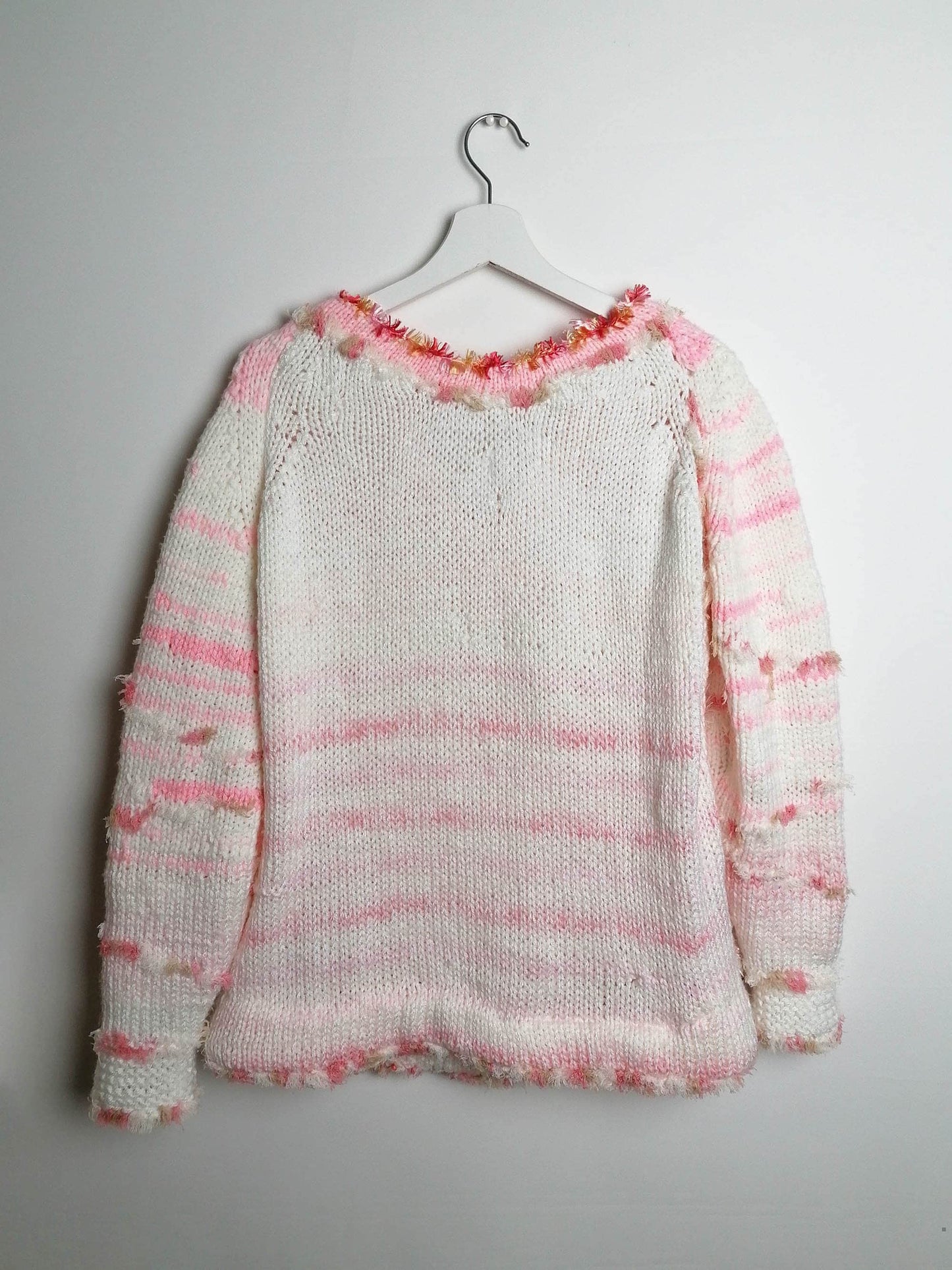 Handmade Fluffy Cotton Candy Sweater - size M-L