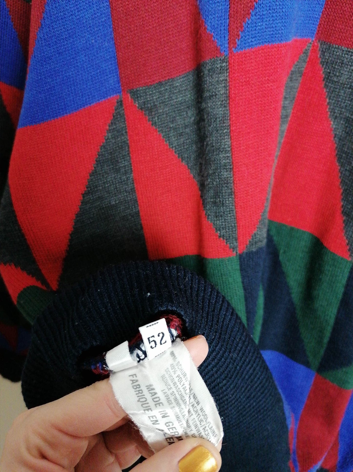CARLO COLUCCI Unisex Retro Sweater - size L / 52
