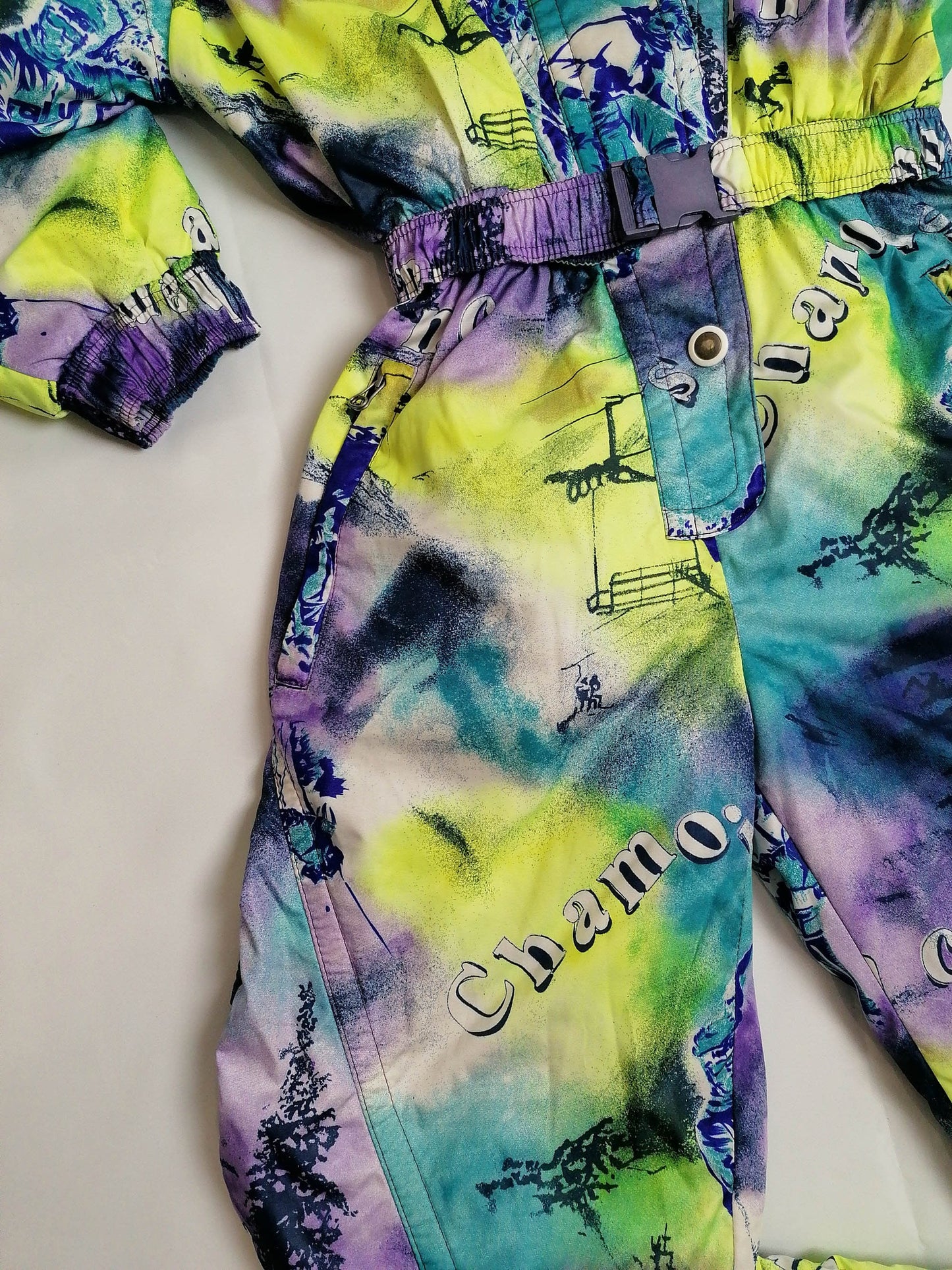 80's 90's Made in Finland Tie-Dye Ski Suit - size S-M