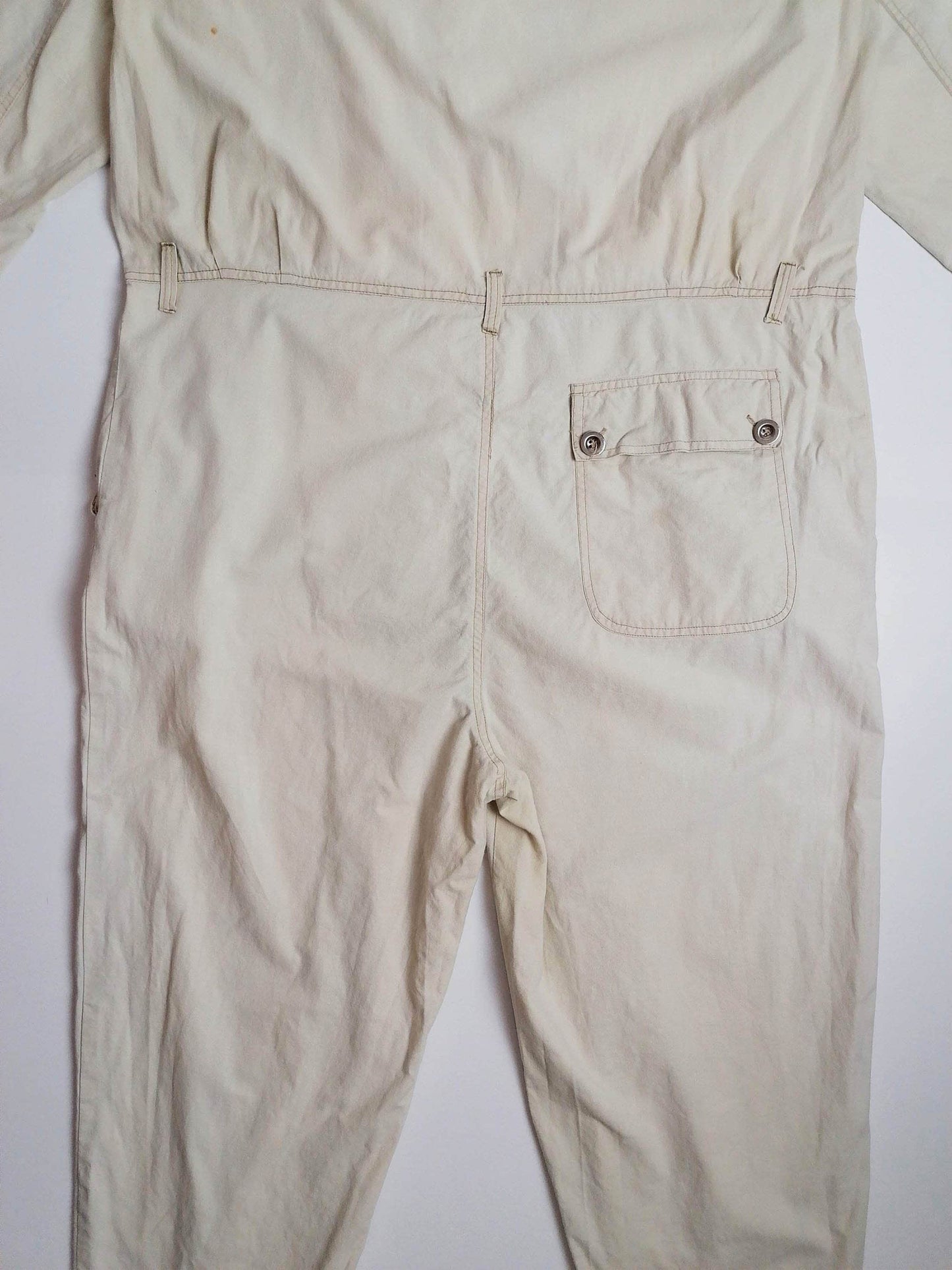 90's IMPULS H&M Beige Cream Jumpsuit - size M / 38